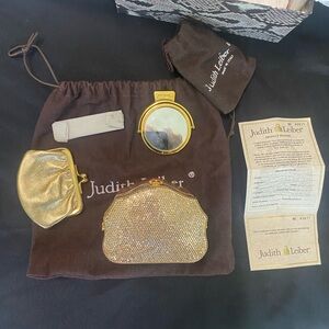 Judith Leiber Gold Clutch Set